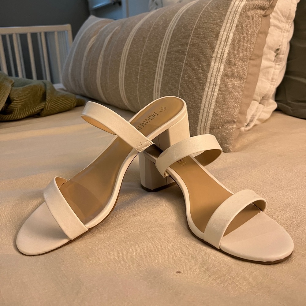 White Heeled Sandals
